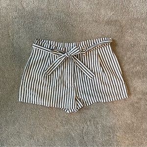 Love Tree Striped Paperbag Shorts